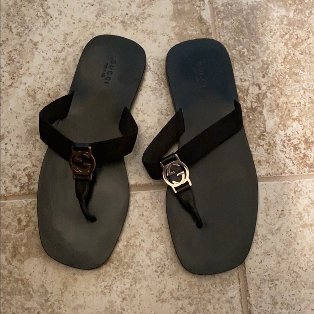 Black Gucci Sandals
